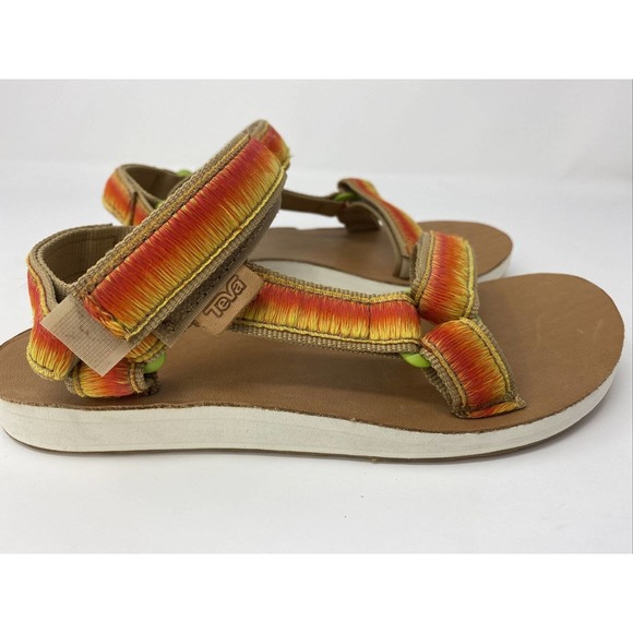 Teva Womens Original Universal Orange Voya Infinity Ombre Sandals Shoes Size 6 - Picture 8 of 14